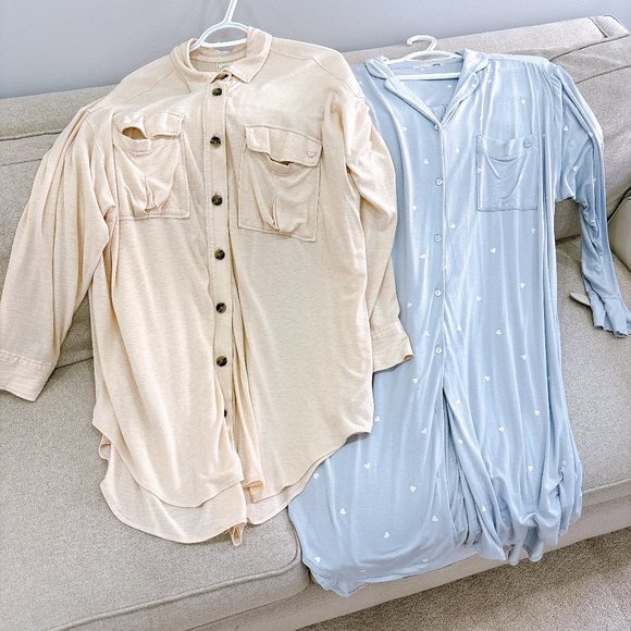 80% NEW GELATO PIQUE PAJAMA DRESSES, PRICE FOR BOTH - Picture 1 of 8